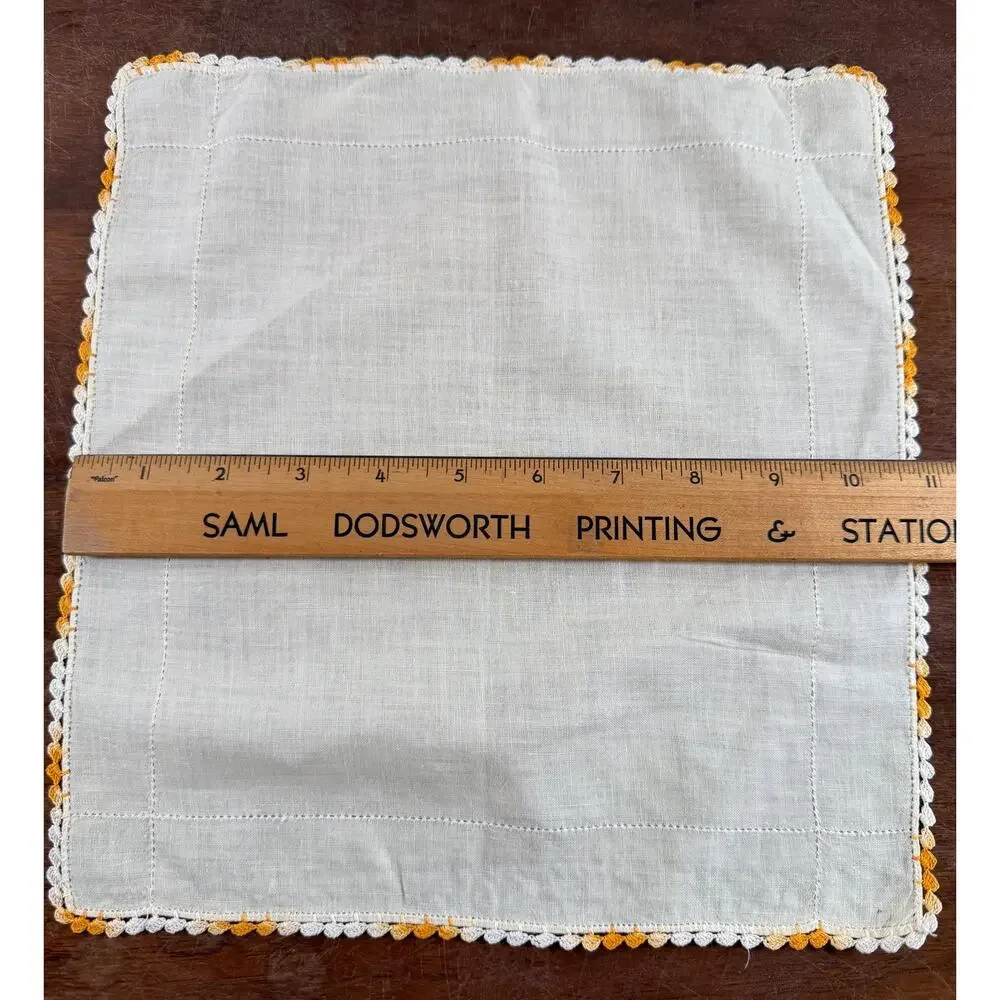 Vintage Handkerchiefs Lot of 3 Crochet Embroidered Floral Linen Hankies
